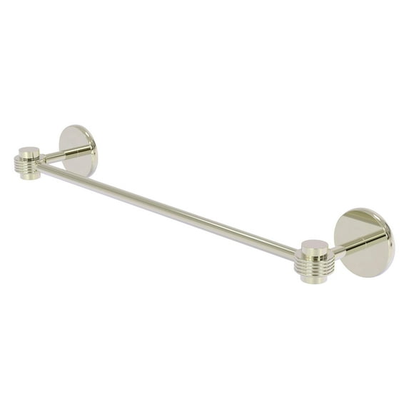 Satellite Orbit One Collection Towel Bar with Grooved Accents - Polished Nickel / 24 Inch