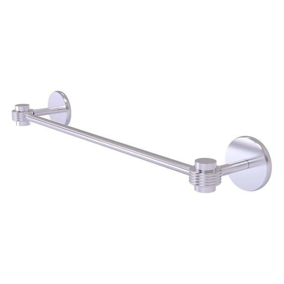 Satellite Orbit One Collection Towel Bar with Grooved Accents - Satin Chrome / 24 Inch