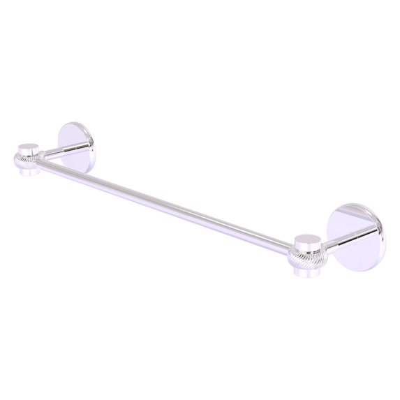 Satellite Orbit One Collection Towel Bar with Twisted Accents - Polished Chrome / 36 Inch