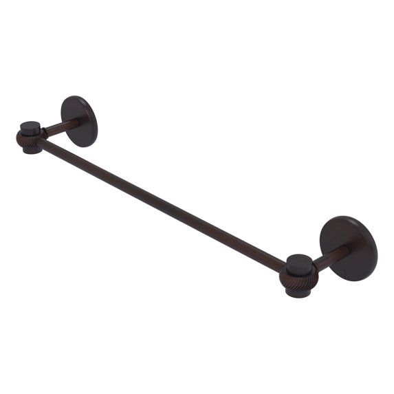 Satellite Orbit One Collection Towel Bar with Twisted Accents - Venetian Bronze / 36 Inch