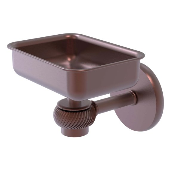 Satellite Orbit One Collection Wall Mounted Soap Dish - Antique Copper / Twisted