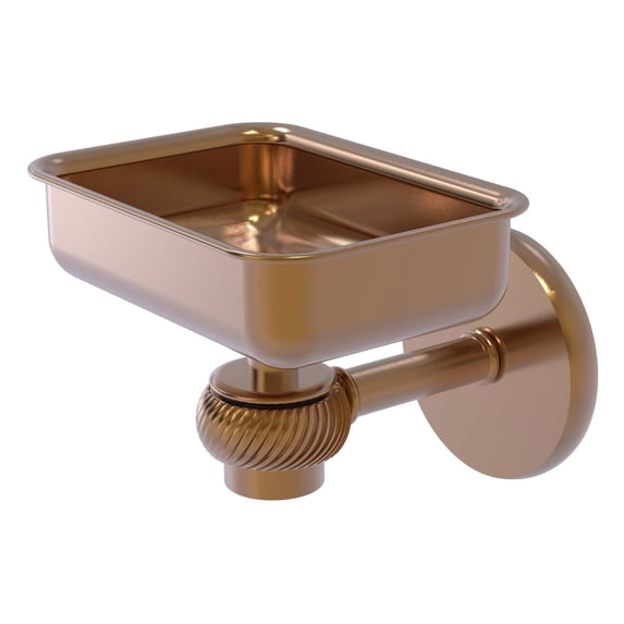 Satellite Orbit One Collection Wall Mounted Soap Dish - Brushed Bronze / Twisted