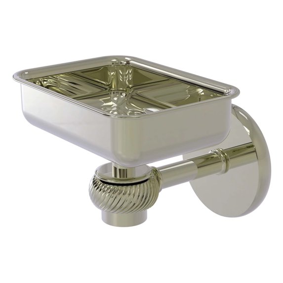Satellite Orbit One Collection Wall Mounted Soap Dish - Polished Nickel / Twisted