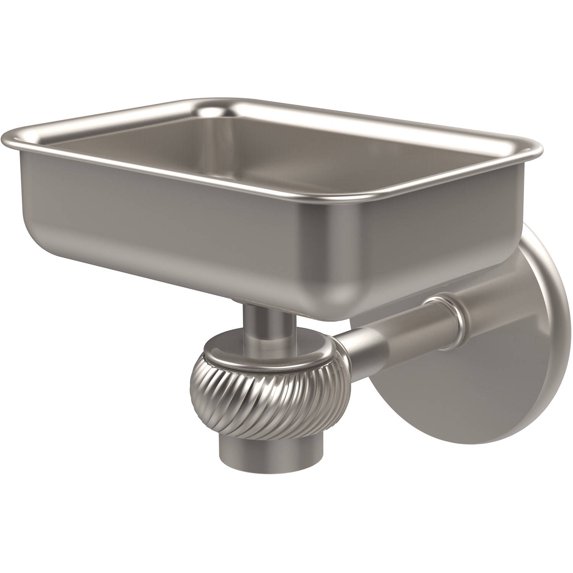Satellite Orbit One Collection Wall Mounted Soap Dish - Satin Nickel / Twisted