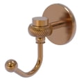 thumbnail image 1 of Satellite Orbit One Robe Hook with Twisted Accents in Brushed Bronze, 1 of 2
