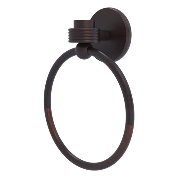 Satellite Orbit One Towel Ring - Venetian Bronze / Grooved