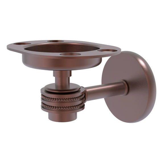 Satellite Orbit One Tumbler and Toothbrush Holder with Dotted Accents in Antique Copper