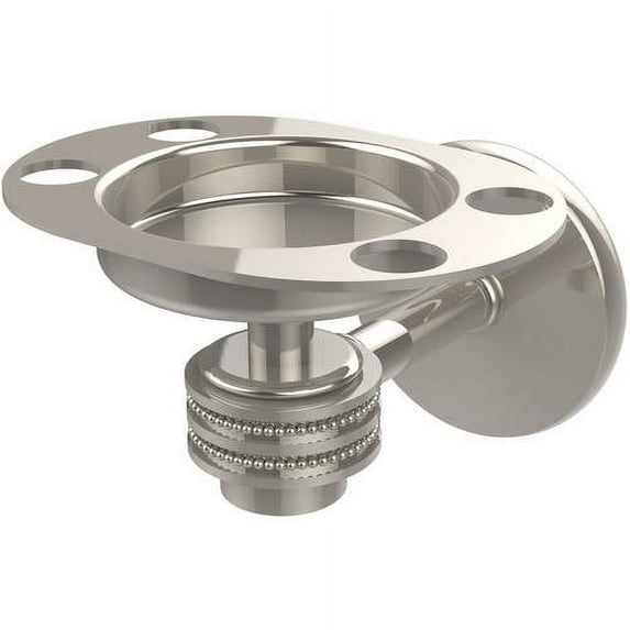 Satellite Orbit One Tumbler and Toothbrush Holder with Dotted Accents in Polished Nickel