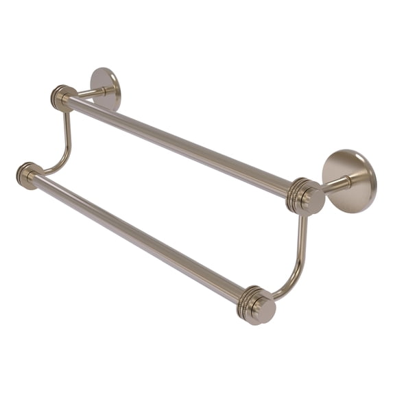 Satellite Orbit Two Collection Double Towel Bar with Dotted Accents - Antique Pewter / 30 Inch