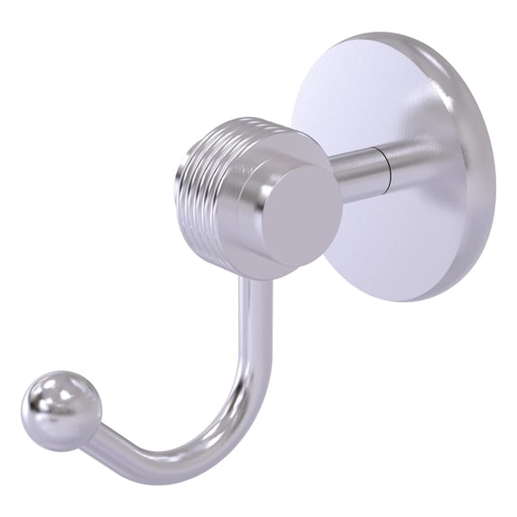 Satellite Orbit Two Collection Robe Hook - Satin Chrome / Grooved