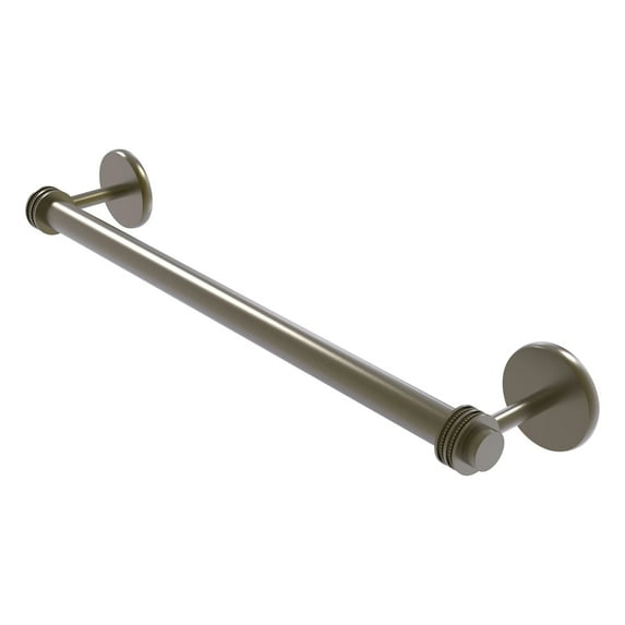 Satellite Orbit Two Collection Towel Bar with Dotted Accents - Antique Brass / 30 Inch