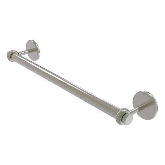 Satellite Orbit Two Collection Towel Bar with Twisted Accents - Satin Nickel / 30 Inch