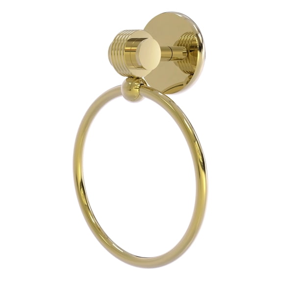 Satellite Orbit Two Collection Towel Ring with Groovy Accent - 7216G-UNL