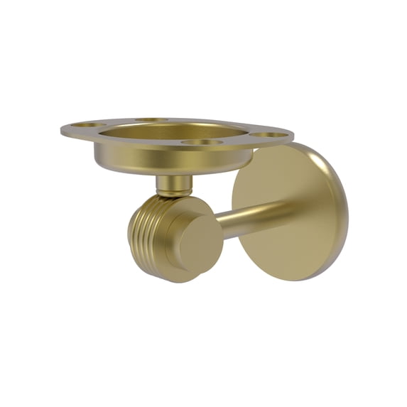7226G-SBR Satellite Orbit Two Collection Tumbler and Toothbrush Holder with Groovy Accents, Satin Brass