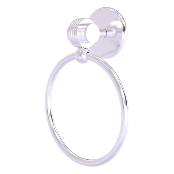 Satellite Orbit Two Towel Ring - Satin Chrome / Grooved