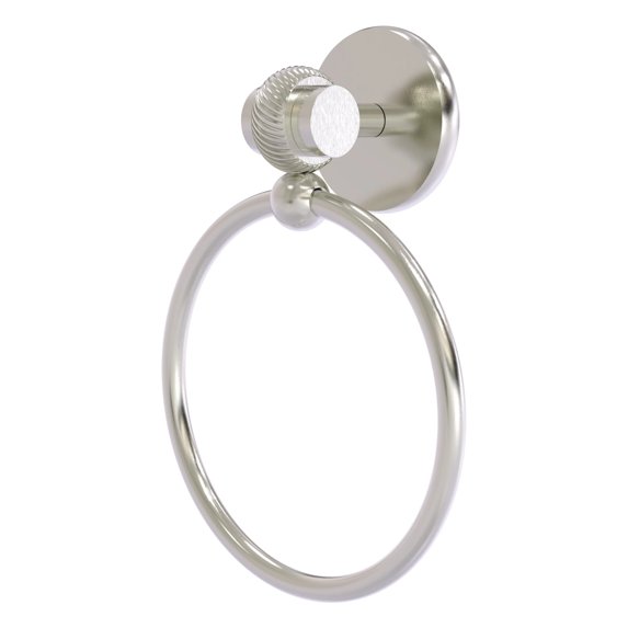 Satellite Orbit Two Towel Ring - Satin Nickel / Twisted