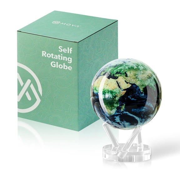 MOVA Self Rotating Globe, Earth with Clouds Signature (6")