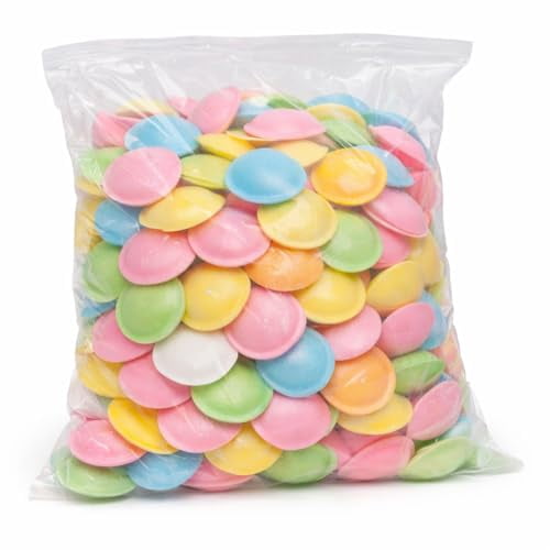 Flying Saucer Candy Wafers with Assorted Beads – Pack of 300 Light and Crispy Nostalgic Candy Wafers