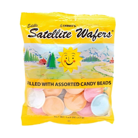 Satellite Wafers, Original with Candy Beads, 1.23-Ounce-Bags (Pack of 12)