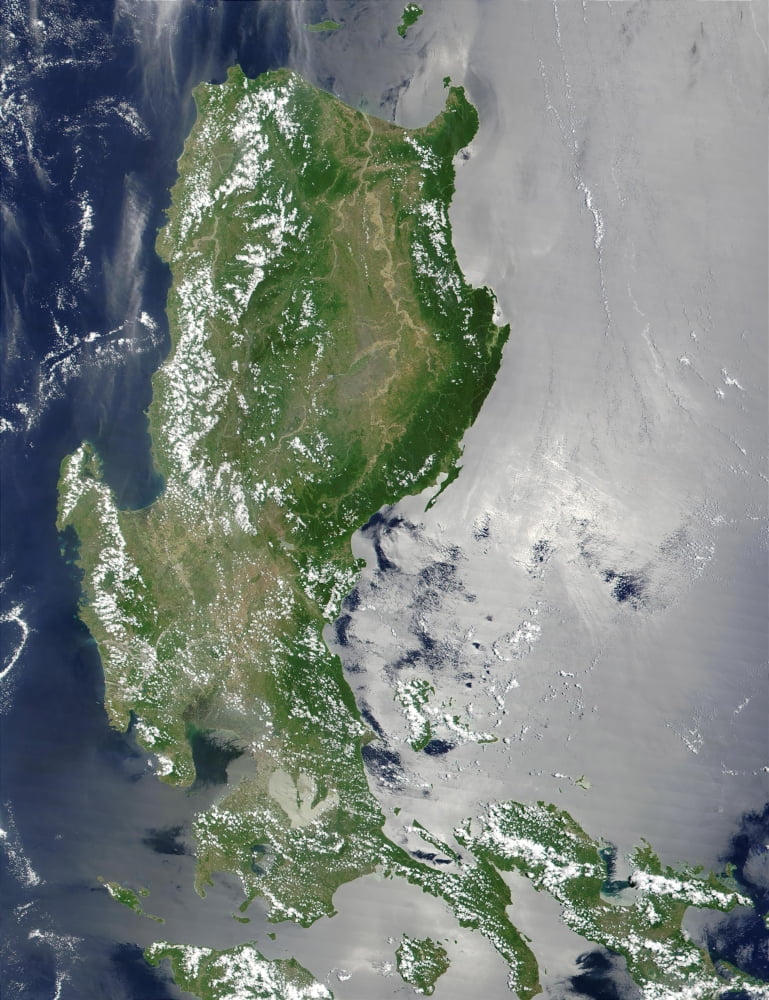 Satellite image of the northern Philippines Canvas Art - Stocktrek Images (25 x 32)