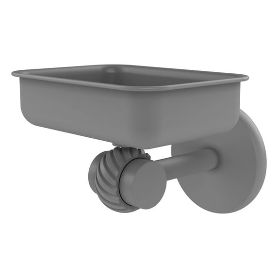 Satellite orbit Two Collection Wall Mounted Soap Dish - Matte Gray / Twisted