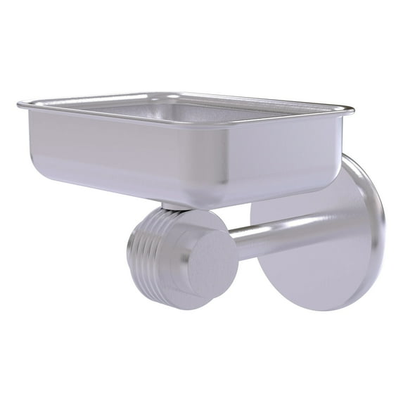 Satellite orbit Two Collection Wall Mounted Soap Dish - Satin Chrome / Grooved