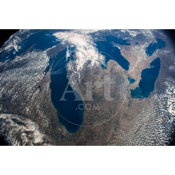 Satellite view of Great Lakes, USAArgentina, Scenic Unframed Photographic Print Wall Art Sold by ArtCom