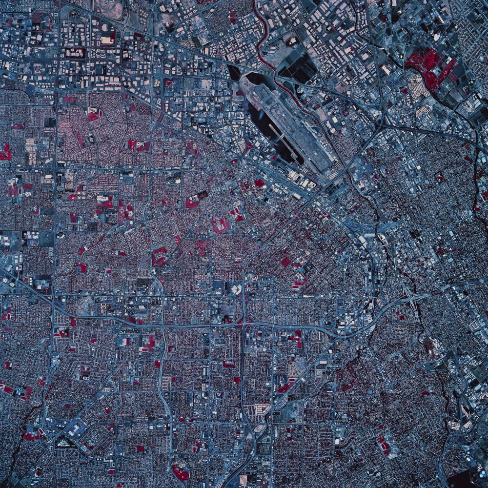 Satellite view of New York New York Canvas Art - Stocktrek Images (28 x 28)