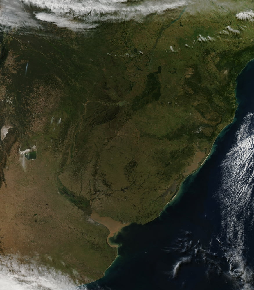 Satellite view of South America Canvas Art - Stocktrek Images (27 x 30)