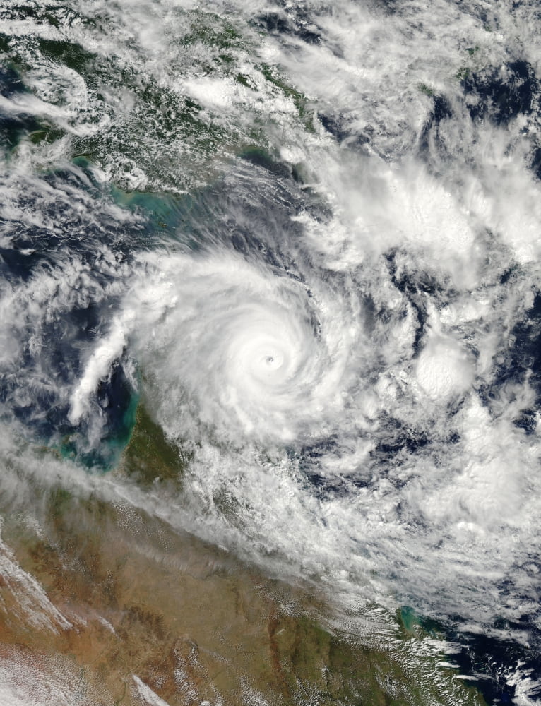 Satellite view of Tropical Cyclone Ita Canvas Art - Stocktrek Images (25 x 32)