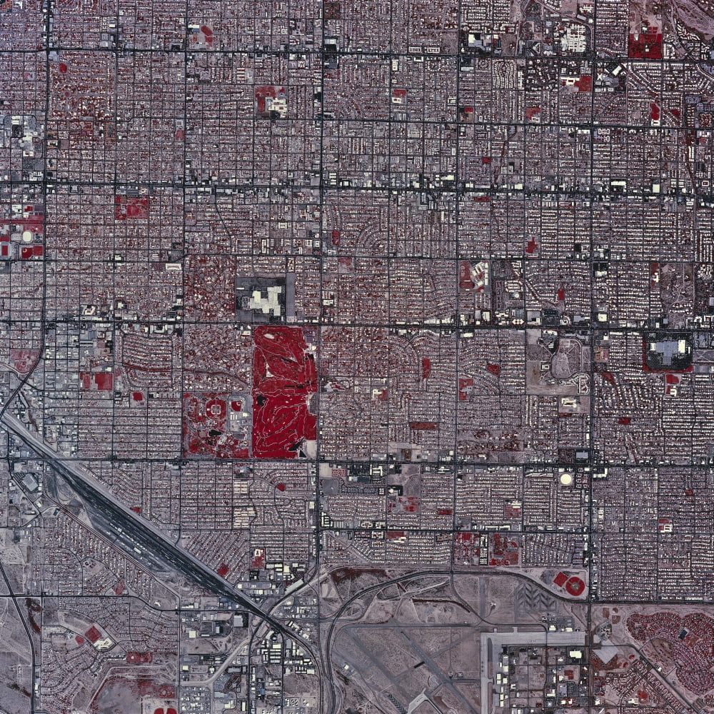 Satellite view of Tucson Arizona Canvas Art - Stocktrek Images (28 x 28)
