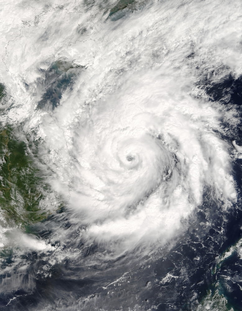 Satellite view of Typhoon Kai-Tak Canvas Art - Stocktrek Images (24 x 31)