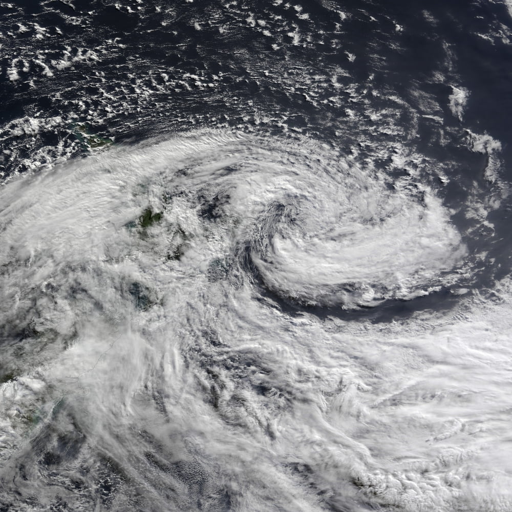 Satellite view of a storm over new Zealand Canvas Art - Stocktrek Images (28 x 28)