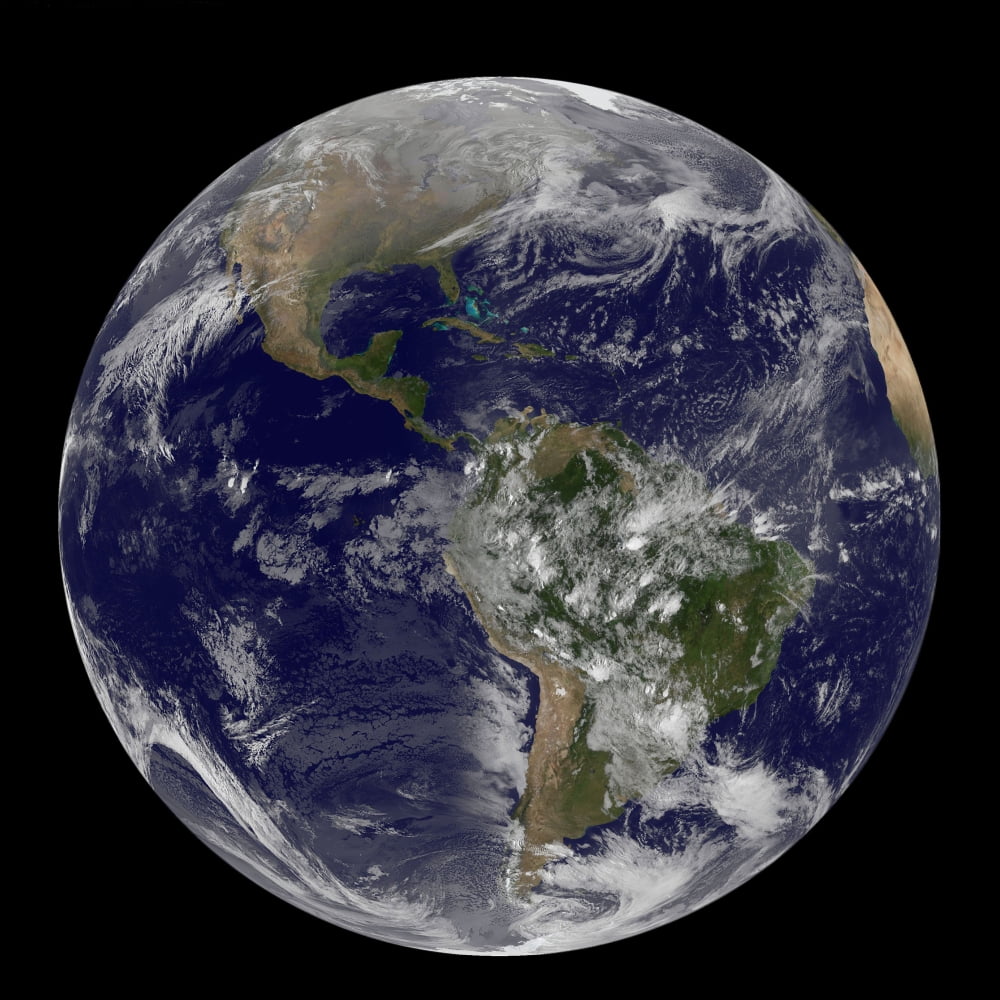 Satellite view of the first day of spring in the northern hemisphere Canvas Art - Stocktrek Images (29 x 29)