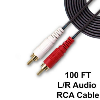 2ft 2 Wire RCA Audio Cables, Male/Male (General Duty)