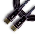 thumbnail image 1 of SatelliteSale Digital Fiber Optic 8K HDMI 2.1 Cable 8K/60Hz 48Gbps Universal Wire PVC for Media Players, TVs, Monitors, Black Cord 100 feet, 1 of 6