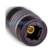SatelliteSale Digital Toslink SPDIF Optical Female to Female Coupler PVC Black Adapter