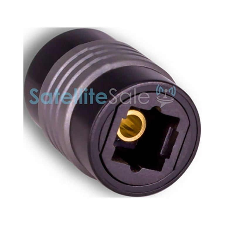 SatelliteSale Digital Toslink SPDIF Optical Female to Female Coupler PVC  Black Adapter 