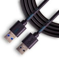 thumbnail image 1 of SatelliteSale Digital USB 3.0 Data Cable Male to Male Type A SuperSpeed Universal Wire PVC Black Cord 6 feet, 1 of 8