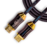 SatelliteSale Digital Ultra High Speed HDMI 2.1 Cable for Home Theater Monitors and Office 4K/120Hz 8K/60Hz 48Gbps Universal Wire Black Cotton Cord 6 feet
