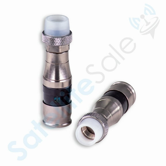 SatelliteSale Indoor/Outdoor Coaxial F-Type Fittings Weather-Seal Connectors for RG-11 Coax Cables Pack of 10 Pcs