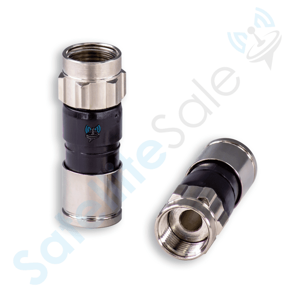 SatelliteSale Indoor/Outdoor Fittings Coaxial Connectors for RG-6 Coax Cables Pack of 10 Pcs