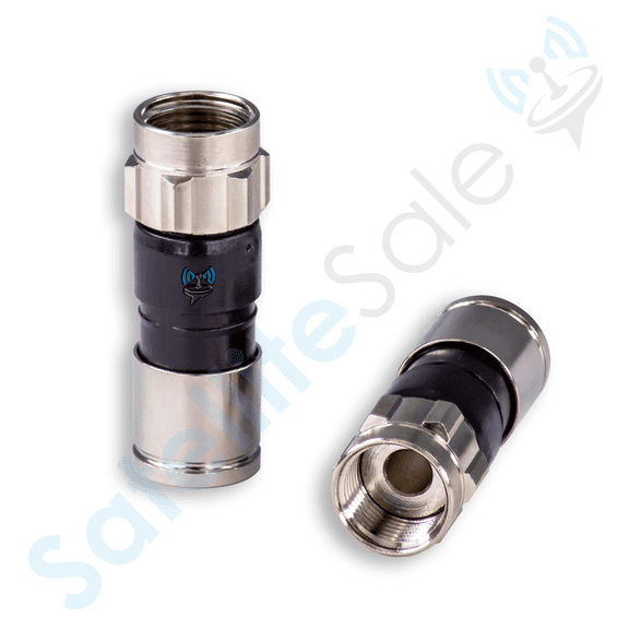 SatelliteSale Indoor/Outdoor Fittings Coaxial Connectors for RG-6 Coax Cables Pack of 4 Pcs
