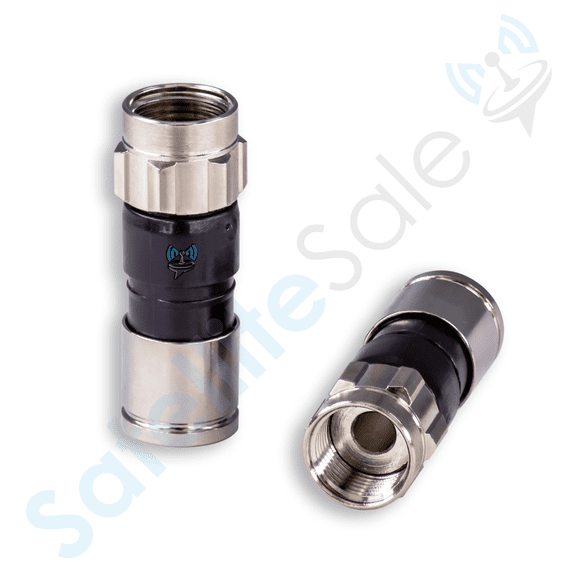 SatelliteSale Indoor/Outdoor Fittings Coaxial Connectors for RG-6 Coax Cables with High-Frequency Signal Transfer Pack of 4 Pcs