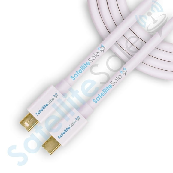 SatelliteSale Mini DisplayPort to Mini DisplayPort DP Cable Male to Male Universal Wire PVC White Cord 6 feet