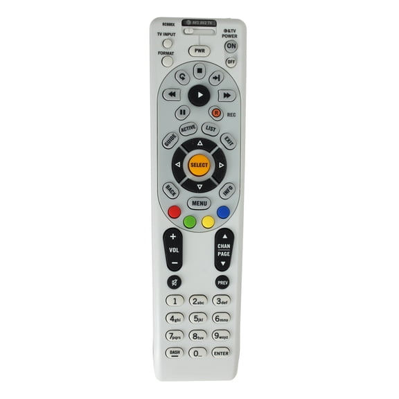 SatelliteSale Remote Control Replacement for DIRECTV RC66RX IR/RF, Compatible with All DIRECTV Receivers, DVR Controls, Gray Plastic RC with Batteries Included