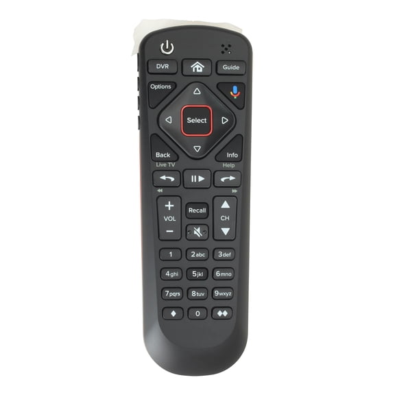 SatelliteSale Remote Control Replacement Dish Network 54 Series Compatible with Hopper, Joey and Wally Receivers, Backlit Keys, Voice RC Black Plastic with Batteries Included