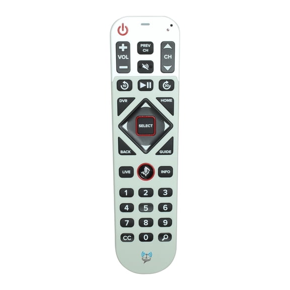 SatelliteSale Remote Control Replacement Dish Network 60.0 Voice RC Compatible with Hopper, Joey, Wally Receivers - Large Buttons Matte Gray ABS Plastic with Batteries Included
