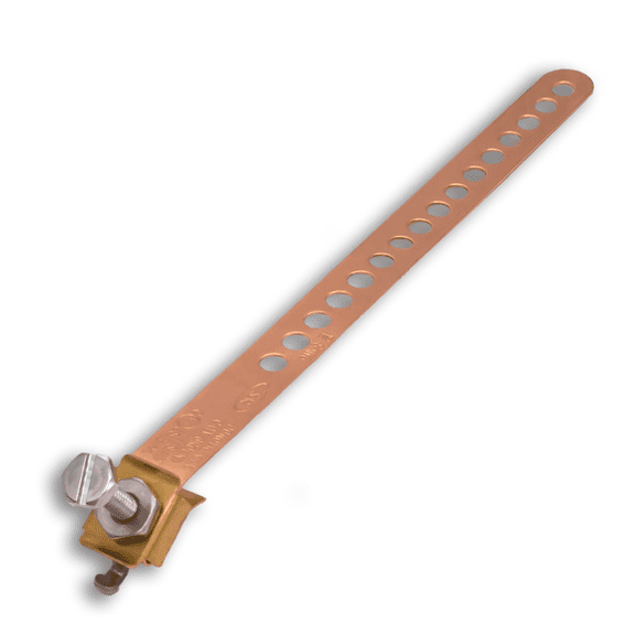 SatelliteSale UL-Listed Copper Coated Grounding Strap 6 Flexible and Adjustable pack of 10 Pieces
