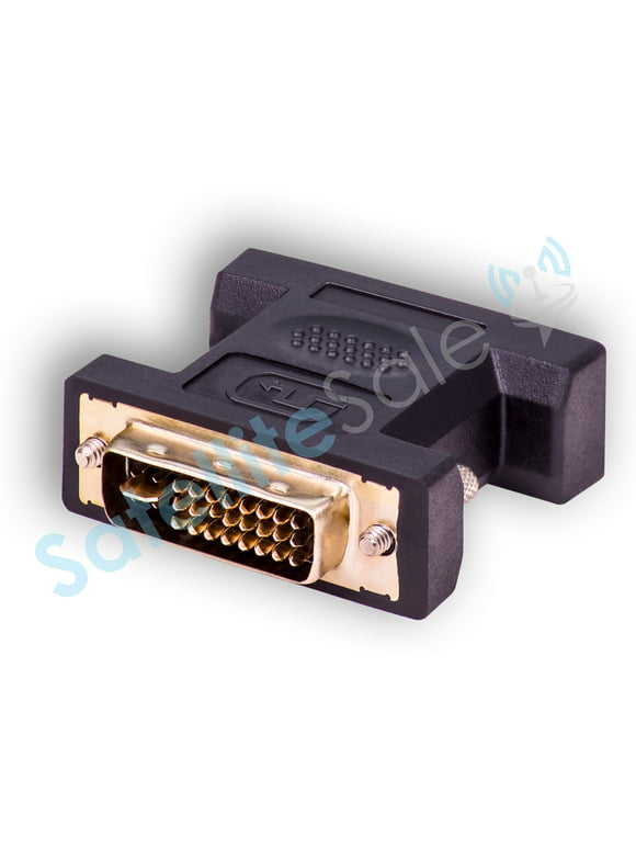 SatelliteSale Uni-Directional Male DVI-I to Female VGA Adapter PVC Black Converter